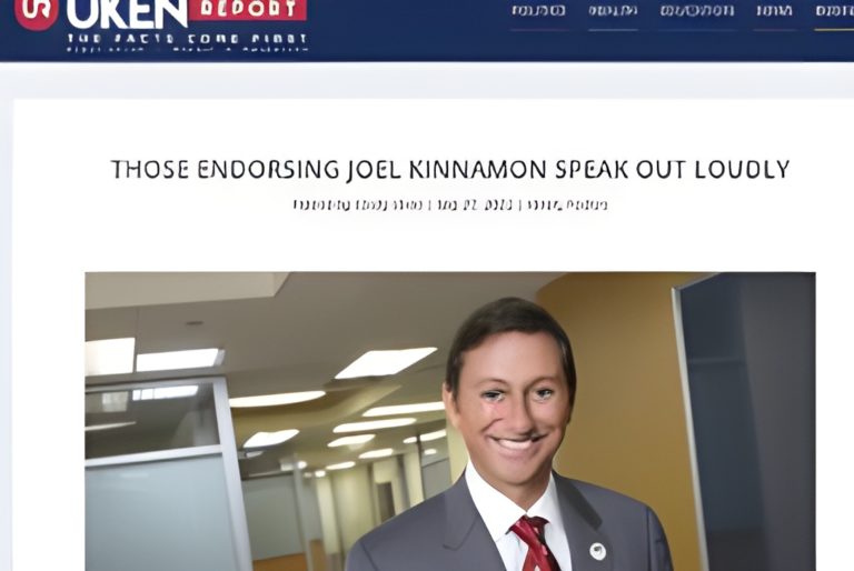 Uken Report: Those Endorsing Joel Kinnamon Speak out Loudly